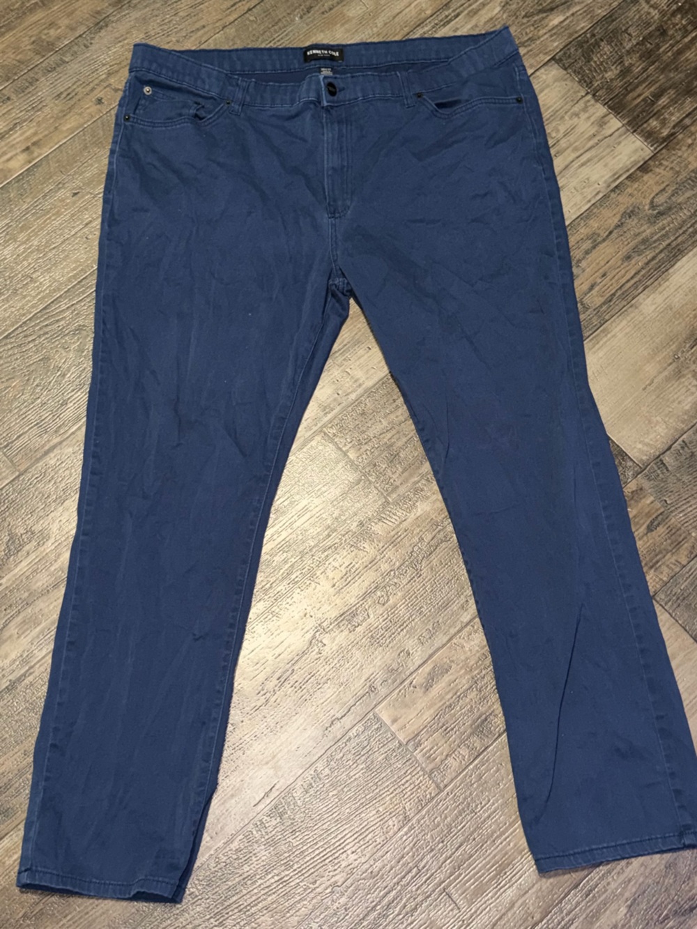 Kenneth Cole Navy Blue Slim Chinos